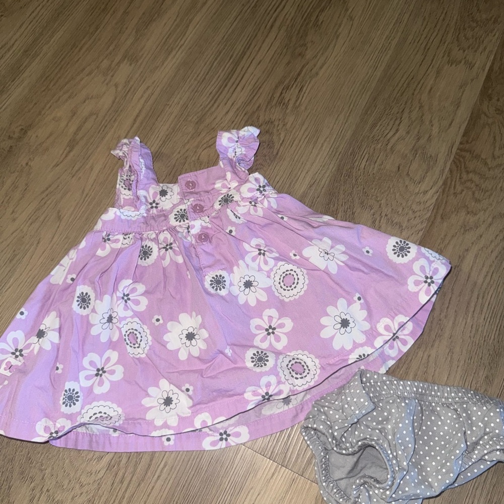 Carter's Pink Baby Outfit with Floral Design